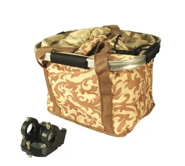 Fashion első kosár női alukeretes gyorsrögzítős 5kg-ig terhelhető világosbarna