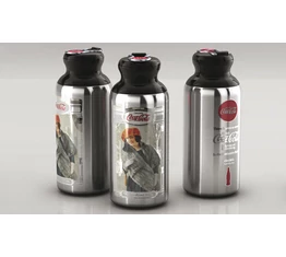 Elite Borraccia Storice Coca-Cola alu kulacs thermo 3 órás, ezüst 500ml, átm:85mm (extra méret)