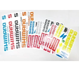 Shimano műgyantás matrica garnitúra 35x16cm és 25x17cm-es ívek választható színekben