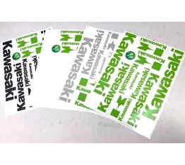 Kawasaki matrica garnitúra 35x25cm zöld vagy ezüst