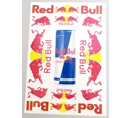 Red Bull matrica garnitúra műgyantás bevonattal 25x17cm