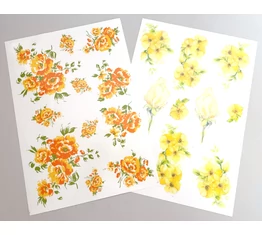 Virág mintás matricagarnitúra 25*17 cm   2 féle színben