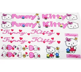 Funny Kitty matrica garnitúra műgyantás 25x17cm