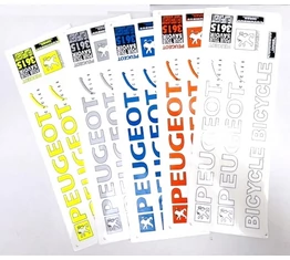 Peugeot matrica garnitúra műgyantás 35x13cm 5féle színben kapható