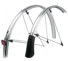 Trekking sárvédő SKS Bluemels aluplasztik, 45mm széles, fényes ezüst, reflex csíkkal