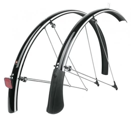 Trekking sárvédő SKS Bluemels aluplasztik, 45mm széles, fényes fekete, reflex csíkkal