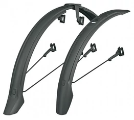 Trekking sárvédő SKS Veloflexx 65mm széles, fekete, 29" MTB kerékpárokhoz, pántokkal