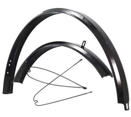 Sárvédő 28 első+hátsó fém,  pálcákkal fekete