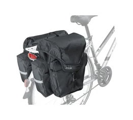 Kellys Adventure 40 táska csomagtartóra két oldalas, esővédővel, 20+20 L kapacitás, fekete