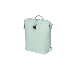 Basil SoHo Backpack táska csomagtartóra 17L kapacitás világítással hátizsák funkció, pasztel zöld