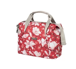 Basil Magnolia Carry All táska csomagtartóra 18L kapacitás, fényvisszaverős, poppy piros