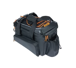 Basil Miles Tarpaulin táska csomagtartóra 9-36L bővíthető kapacitás, adapter nélkül, fekete-narancs