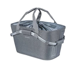 Basil 2 day Carry All kosár csomagtartóra, szürke,adapter nélkül, 22L kapacitás