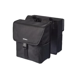 Basil Go Double Bag 2 részes táska csomagtartóra 32L kapacitás, fekete színű