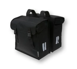 Basil Mara XXL Double Bag 2 részes táska csomagtartóra 47L kapacitás, fekete színű