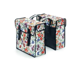 Basil Mara XL Double Bag 2 részes táska csomagtartóra 35L kapacitás, vízlepergető, virágos