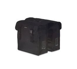 Basil Mara XL Double Bag 2 részes táska csomagtartóra 35L kapacitás, vízlepergető, fekete