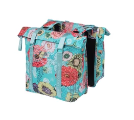 Basil Bloom Field 2 részes táska csomagtartóra 35L kapacitás, kék/virágos színű