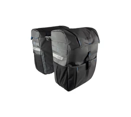 KTM Sport Double csomagtartó táska 2 részes 2x18,5 liter kapacitással Snap-It gyorsrögzítővel szürke/kék
