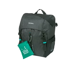 Basil Discovery 365D Single Pannier táska csomagtartóra 1 részes, 20L kapacitás, sötétszürke gyorszáras L-es