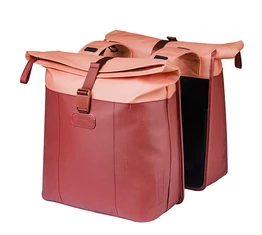 Basil Vive Double Pannier csomagtartóra szerelhető MIK táska 2 részes 35 l, burgundy/pink