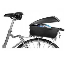 Polisport csomagtartó doboz, zárható, merev falú műanyag, 11 liter űrtartalommal, fekete