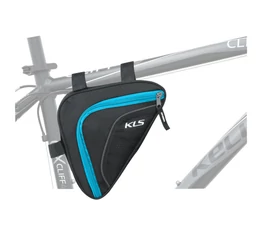 Kellys Wedge váztáska, cseppálló, belső zseb, 0,9L, fekete/sky blue