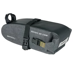 BASIL Navigator Storm vízálló tépőzáras nyeregcsőre rögzíthető táska fekete 1,5 L-es