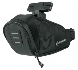 SKS Racer Click 800 nyeregtáska 0,8L nyeregcsőre rögzíthető, fekete, fényvisszaverős