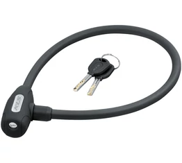 Zár Sodrony Kellys Jolly Black 65 cm kulcsos