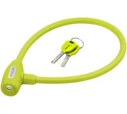 Zár Sodrony Kellys Jolly Lime 65 cm kulcsos