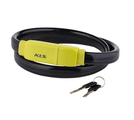 Kellys KLS Loop sodrony zár fekete/lime 90cm kulcsos
