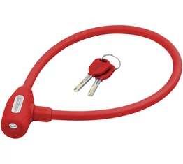 Zár Sodrony Kellys Jolly piros 65 cm kulcsos