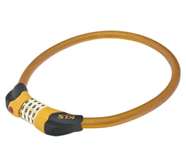 Kellys KLS Crypt sodrony zár narancs 12x800mm számzáras, LED világítással