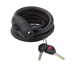 Kellys KLS RECOIL spirálzár 12x1200mm kerékpárra szerelhető tartóval, LED-es kulccsal