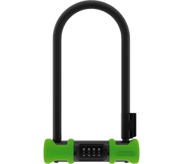 Zár U Abus Ultra Combo 410C/170, zöld színű, számzáras, tartóval