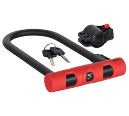 Kellys KLS Bold U lakat 10x24cm fekete/piros, kulcsos