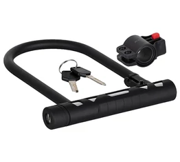 Kellys KLS Arrest U lakat 105x200mm fekete, kulcsos