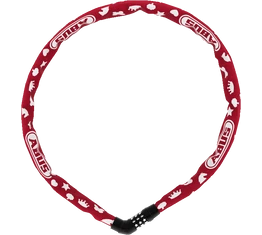 Zár Lánc Abus Steel-O-Chain 4804C/75 piros, egyedileg beállítható számkombinációs