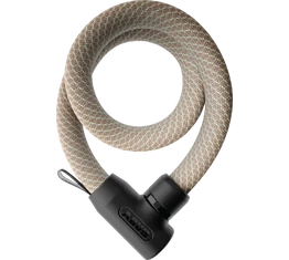Abus Yarnit 4004K/110 láncos kerékpárzár extra könnyű speciális textíl bevonatú Sand Stone színben