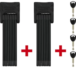 Zár összehajtható Abus Bordo Twinset 2db lakattal és 4db kulccsal