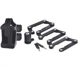Kellys Fold 90 összehajtható lakat, rögzítő adapterrel, 80cm hosszú, fekete