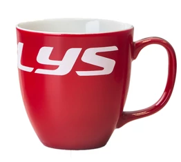 Kellys kerámia bögre 450 ml piros/fehér díszdobozban