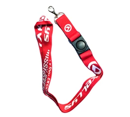 Kellys kulcstartó nyakba akasztó, piros/fehér