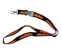 Ajándéktárgy KTM kulcstartó nyakba akasztó, fekete/narancs