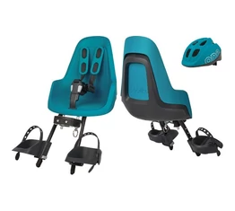 Gyerekülés első Bobike ONE mini homlokcsőre 9-15kg kék + sisak