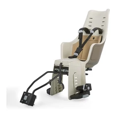 Bobike Exclusive Maxi gyerekülés hátsó vázra és csomagtartóra is, 22kg-ig, 3 pontos öv, szafari szürke