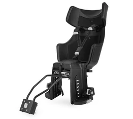 Bobike Exclusive Tour gyerekülés hátsó vázra 22kg-ig, 3 pontos öv, fekete, LED-es