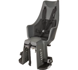 Bobike Exclusive Maxi Plus gyerekülés hátsó vázra, 22kg-ig, 5 pontos öv, városi szürke