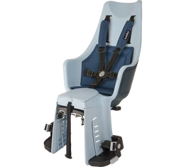 Bobike Exclusive Maxi Plus gyerekülés hátsó vázra, 22kg-ig, 5 pontos öv, farmer kék